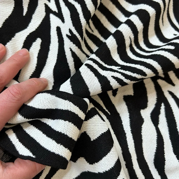 NWOT SUPERDOWN Allie Zebra Knit Mini Dress Size Medium Bodycon Backless - Picture 11 of 11